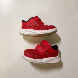 Red Nikes Baby Sneakers Velcro 4
